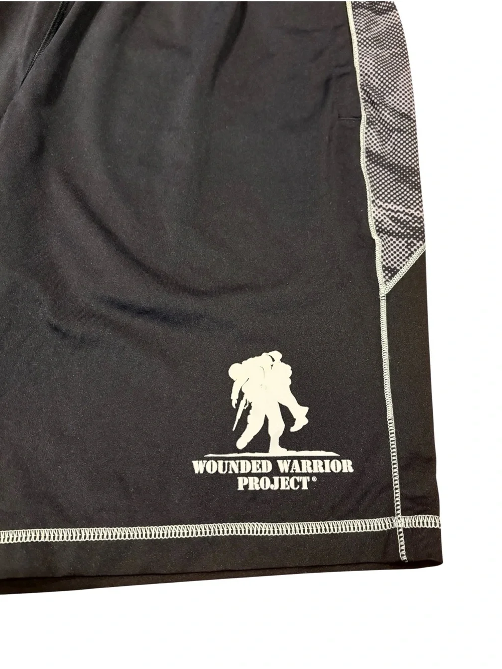 Under Armour Men's Black Athletic Shorts Wounded Warrior Project L